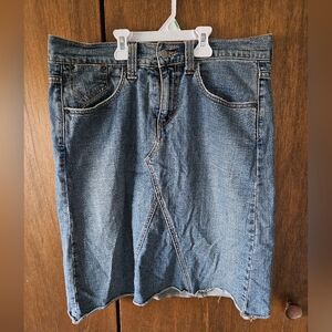 Levi's Distressed Denim Skirt Western Prarie Cowgirl | 10